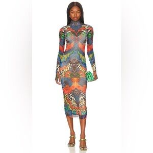 AFRM Shailene Dress in Fall Feather Size Large